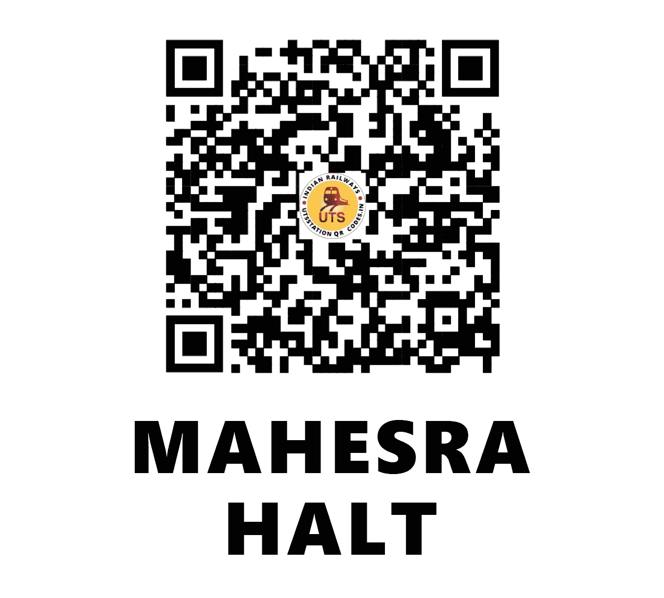 UTS QR Code for MAHESRA HALT - MHHR (NR - UTTAR PRADESH)